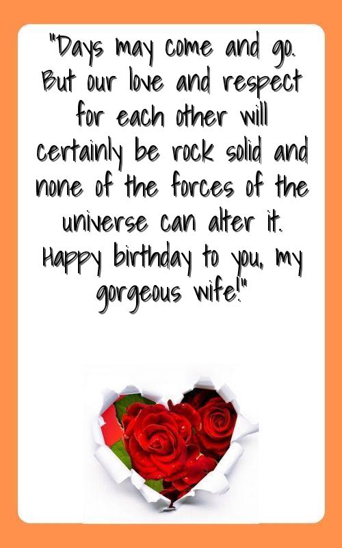 birthday message for wife from husband
